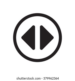 Play  icon,  isolated. Flat  design.