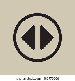Play   icon,  isolated. Flat  design.