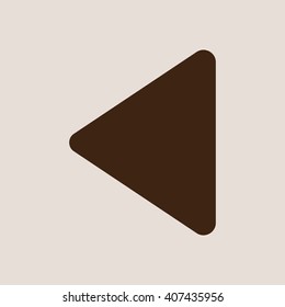 play  icon,  isolated. Flat  design.