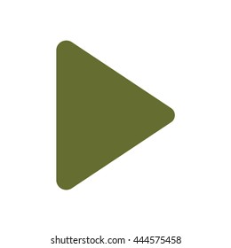 Play  icon,  isolated. Flat  design.
