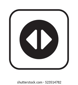 Play   icon, isolated. Flat  design. 