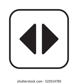 Play   icon, isolated. Flat  design. 
