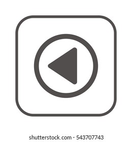 Play   icon, isolated. Flat  design. 