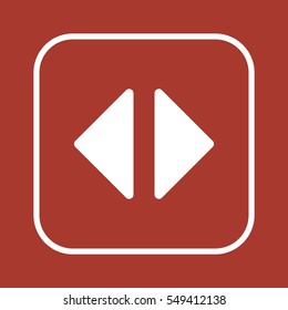 Play   icon, isolated. Flat  design. 