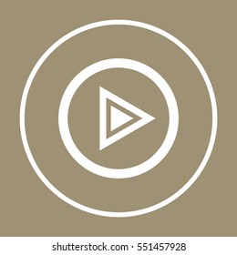 Play   icon,  isolated. Flat  design.