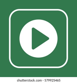 Play   icon, isolated. Flat  design. 