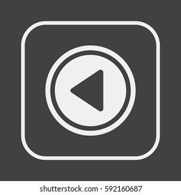 Play   icon, isolated. Flat  design. 