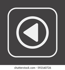 Play   icon, isolated. Flat  design. 