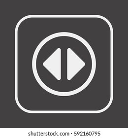Play   icon, isolated. Flat  design. 