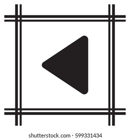 Play   icon, isolated. Flat  design. 