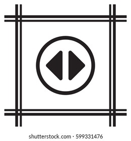 Play   icon, isolated. Flat  design. 