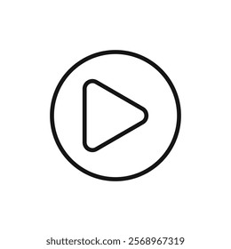 Play icon Isolated flat vector in outline