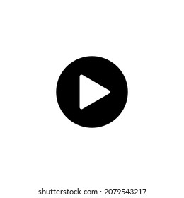 play icon in isolated on background. symbol for your web site design logo, app, play icon Vector illustration.