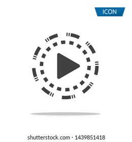 play  icon isolated on white background.