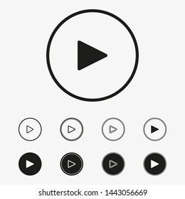 Play Icon Isolated on White Background. EPS10