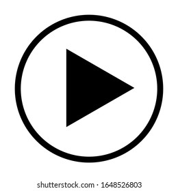 play icon isolated on white background. vector illustration