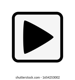 play icon isolated on white background. vector illustration