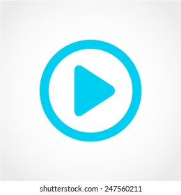 Play Icon Isolated on White Background