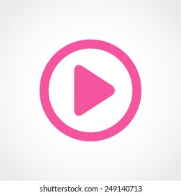 Play Icon Isolated on White Background