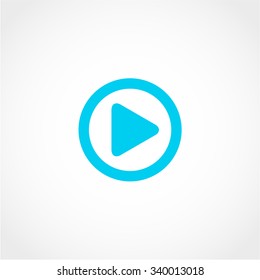 Play Icon Isolated on White Background