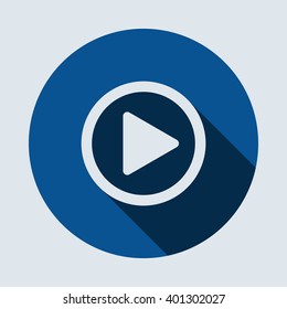 play Icon  isolated vector flat design