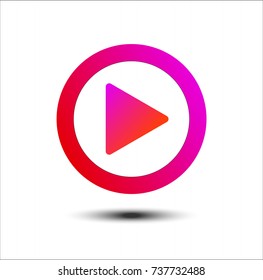 play icon isolated white background
