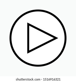 Play Icon - Laundry Vector, Sign and Symbol for Design, Presentation, Website or Apps Elements. 