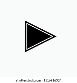 Play Icon - Laundry Vector, Sign and Symbol for Design, Presentation, Website or Apps Elements. 