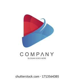 Play icon and logo design