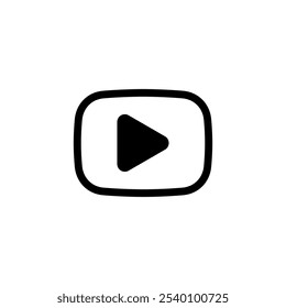 Reproduzir design de logotipo de ícone. Símbolo e sinal de botão Reproduzir