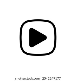Play icon logo design. Play button sign and symbol