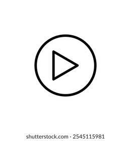 Reproduzir design de logotipo de ícone. Símbolo e sinal de botão Reproduzir