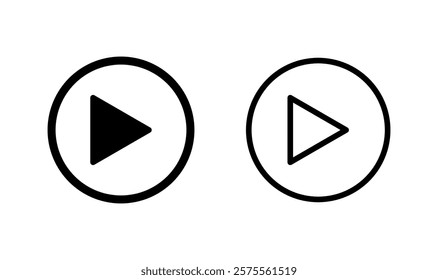 Play icon logo design. Play button sign and symbol