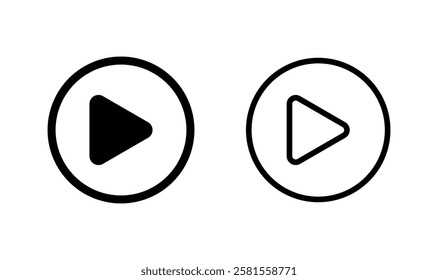 Play icon logo design. Play button sign and symbol