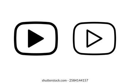 Play icon logo design. Play button sign and symbol