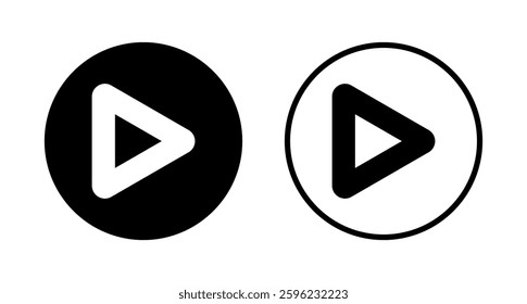 Play icon logo design. Play button sign and symbol