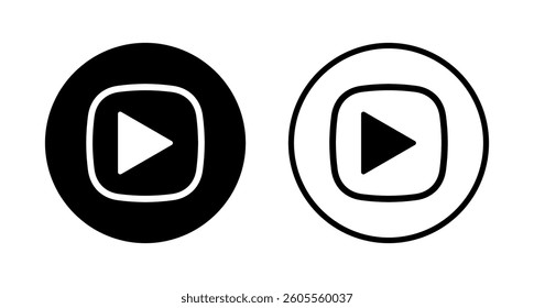 Play icon logo design. Play button sign and symbol