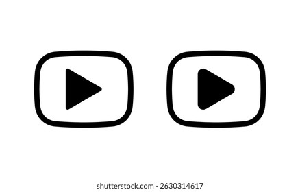 Play icon logo design. Play button sign and symbol