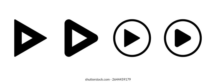 Play icon logo design. Play button sign and symbol