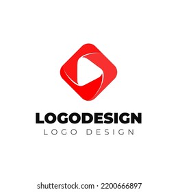 diseño del logotipo del icono de reproducción plantilla vectorial mínima y moderna de logotipo