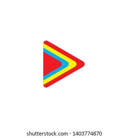 play icon logo design template