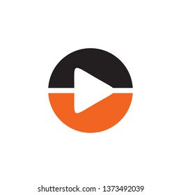 Play icon logo design vector template