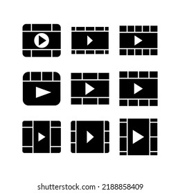 icono de reproducción o logotipo símbolo de signo aislado ilustración vectorial - Colección de iconos vectoriales de estilo negro de alta calidad
