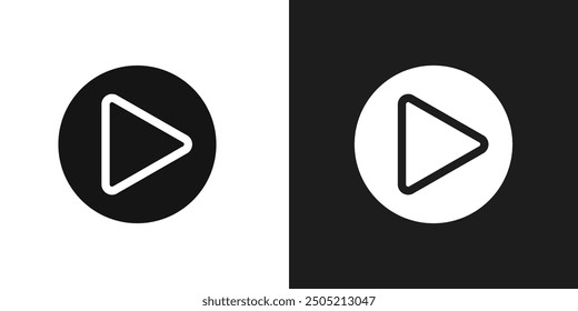 Play icon logo set vector