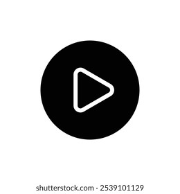 Ícone de reprodução logotipo definir contorno vetorial
