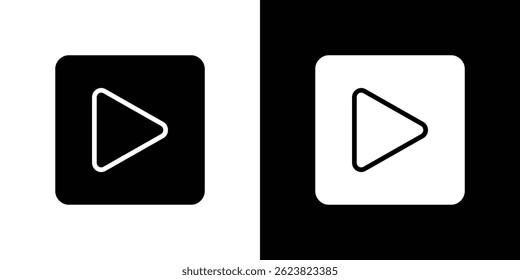 Play icon for logo web mobile app UI design.