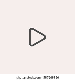Play icon. Media player button vector