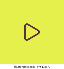 Play icon. Media player button vector