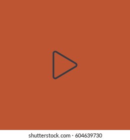 Play icon. Media player button vector