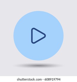 Play icon. Media player button vector